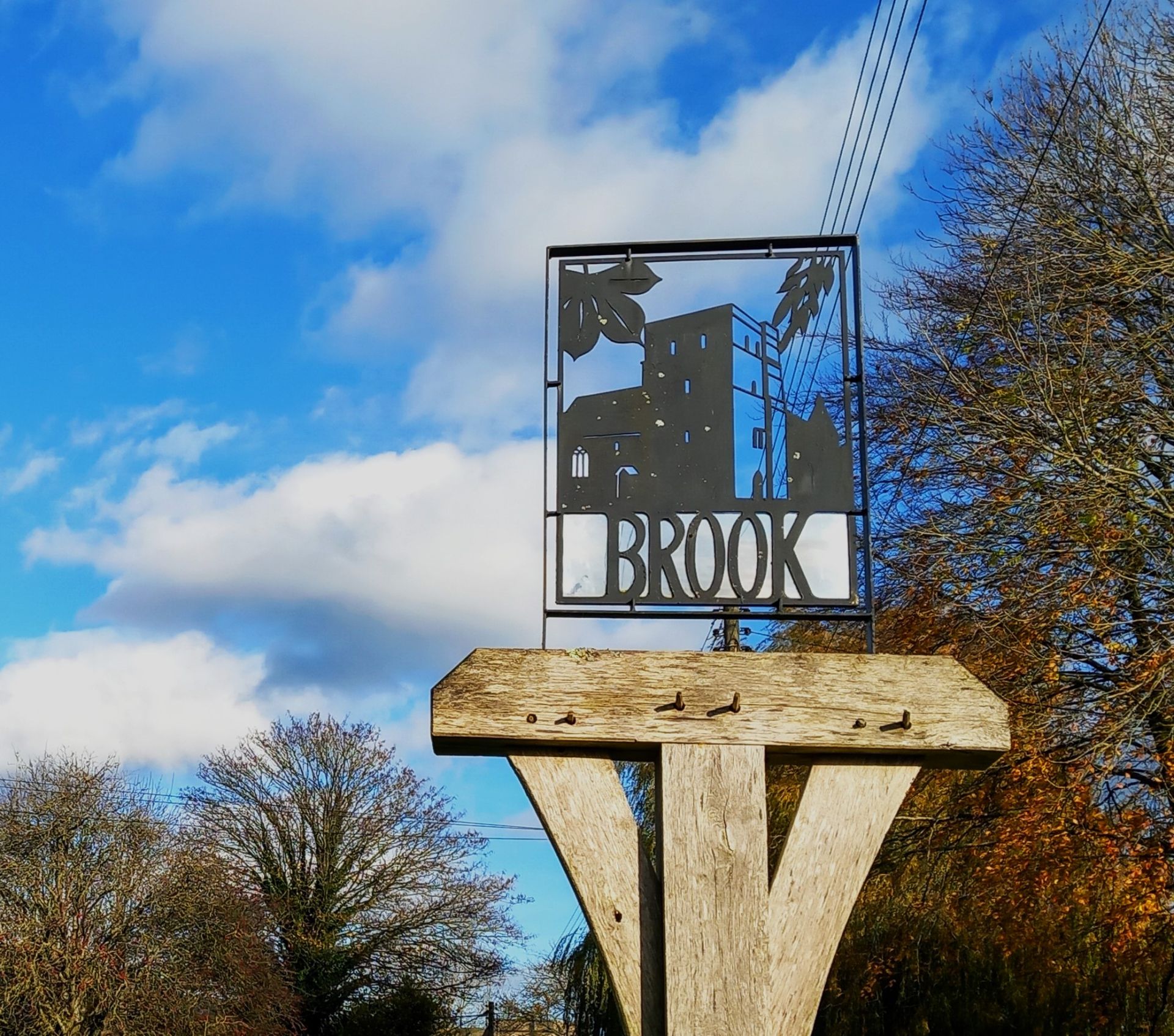 Brook village sign